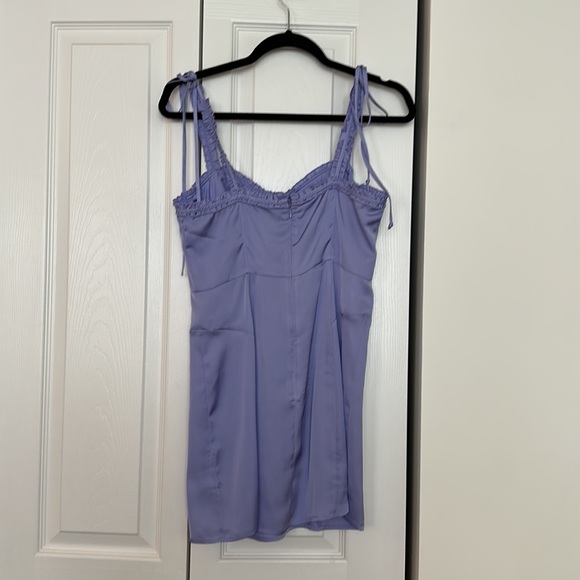 FOR LOVE & LEMONS LILAC JACKPOT RUFFLE UNDERWIRE MINI SLIP DRESS SIZE SM… - Picture 7 of 16